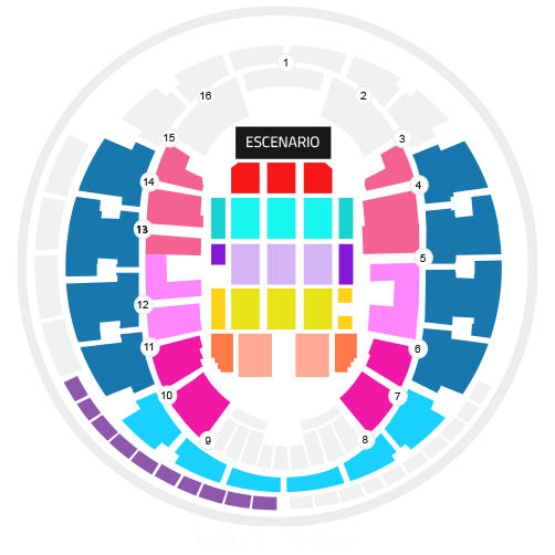 Mapa Precios Jean-Michel Jarre Movistar Arena - Entradas 2018