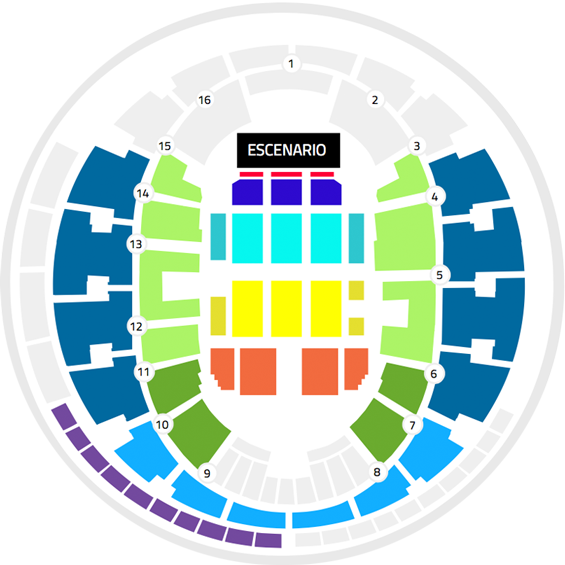 Mapa Joaquín Sabina Movistar Arena - Entradas 2017