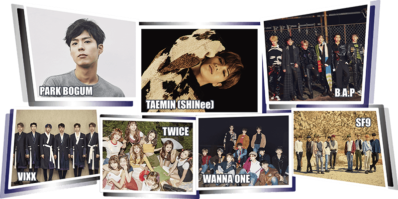Music Bank, con Taemin (SHINee), B.A.P, VIXX, Twice, Wanna One, SF9 y Park Bogum