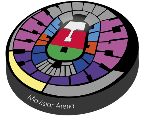 Mapa Movistar Arena - Precio Entradas