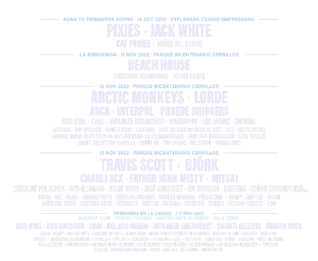 primavera sound line up